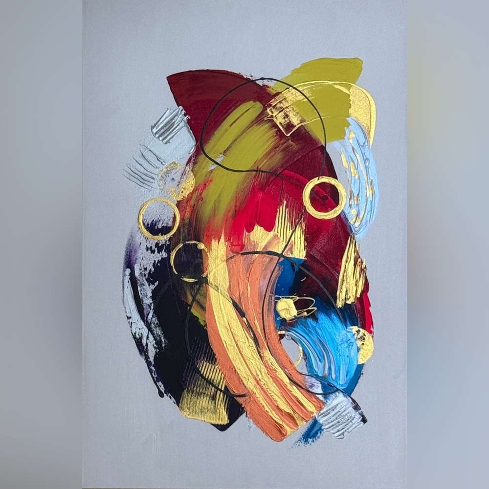 Abstract Canvas Art with Vibrant Colors